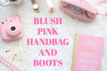 BLUSH PINK HANDBAG AND BOOTS