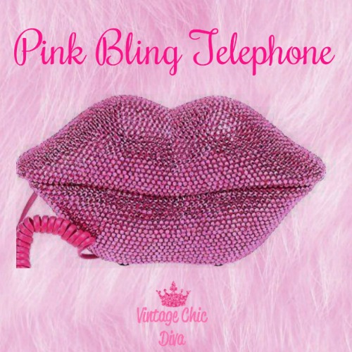 pink bling girly telephone