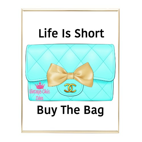 Aqua Glam Chanel Handbag13 Wh Bg-