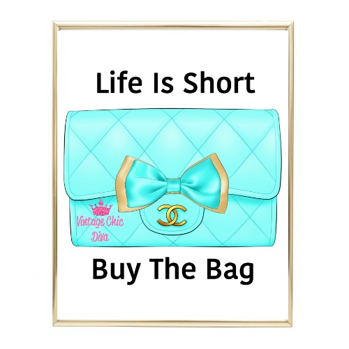 Aqua Glam Chanel Handbag14 Wh Bg-