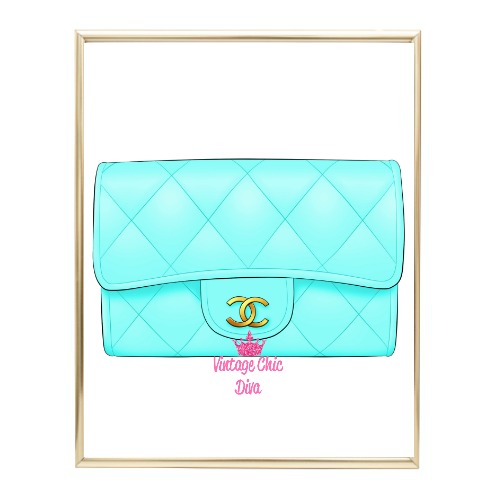 Aqua Glam Chanel Handbag1 Wh Bg-
