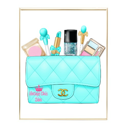 Aqua Glam Chanel Handbag21 Wh Bg-
