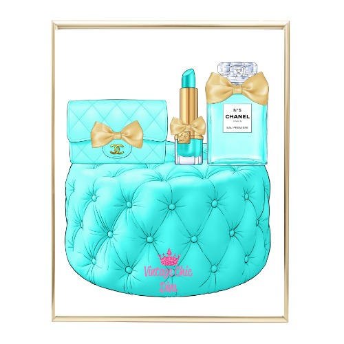 Aqua Glam Stool Set3 Wh Bg-