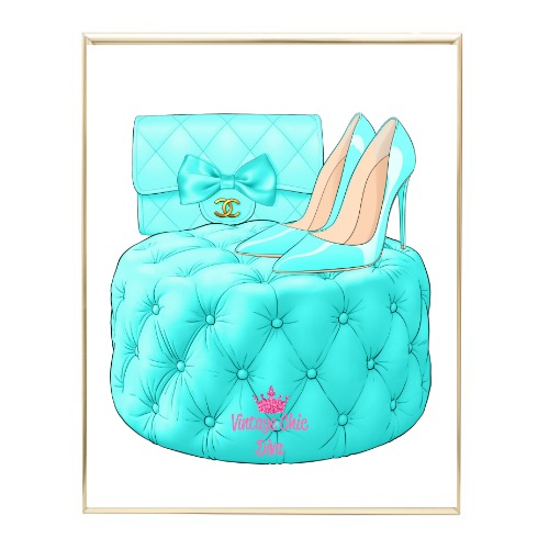 Aqua Glam Stool Set5 Wh Bg-