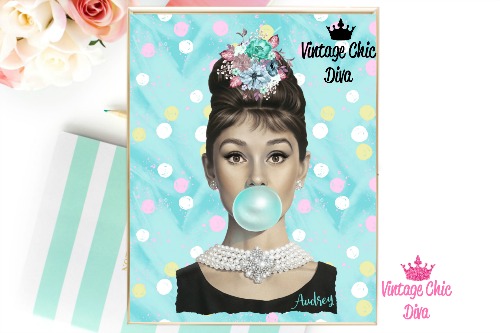 Audrey Hepburn Polka Dots Background-