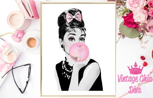 Audrey Pink Bubblegum White Background-
