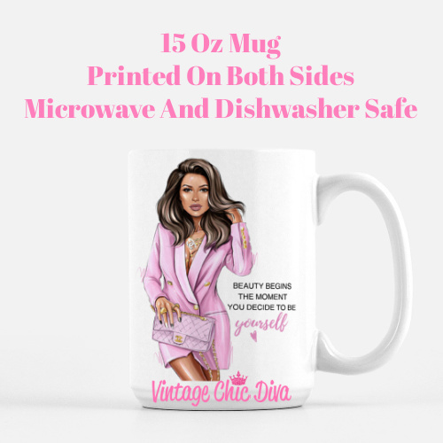 Beauty Quote Fashion Girl1 Coffee Mug-