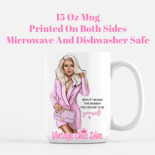 Beauty Quote Fashion Girl2 Coffee Mug-