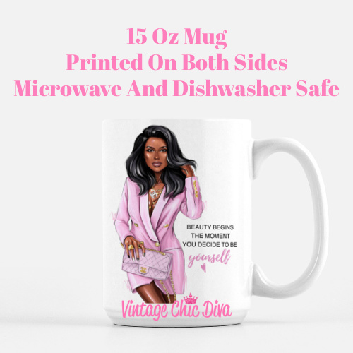 Beauty Quote Fashion Girl4 Coffee Mug-