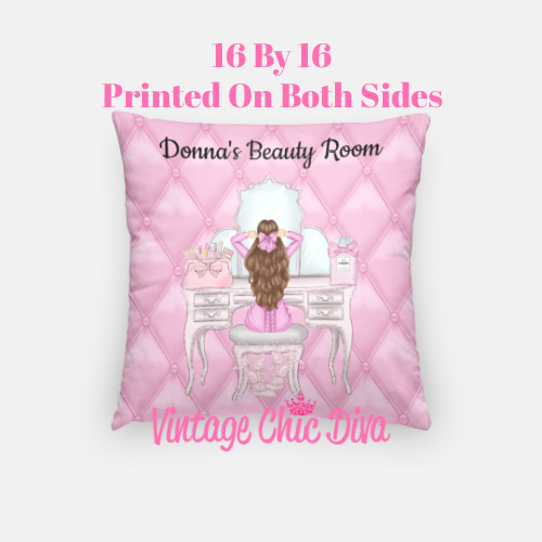 Beauty Room Girl2 Pillow Case-