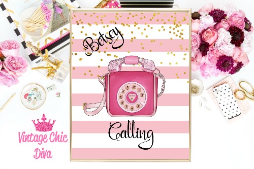 betsey johnson phone purse pink