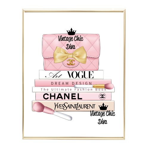 Blush Chanel Handbag Fashion Book Set8 Wh Bg-