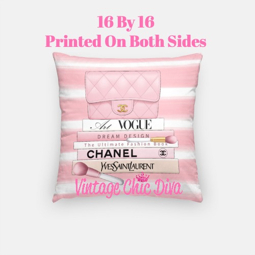 Pink chanel pillow on sale