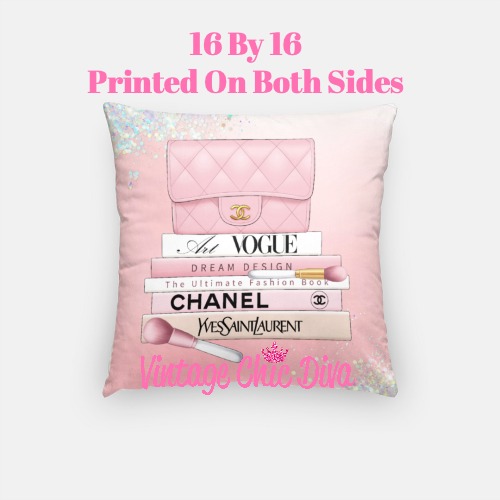 Blush Chanel Handbag Set2 Pillow Case-