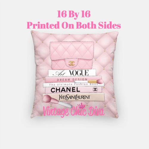 Blush Chanel Handbag Set3 Pillow Case-