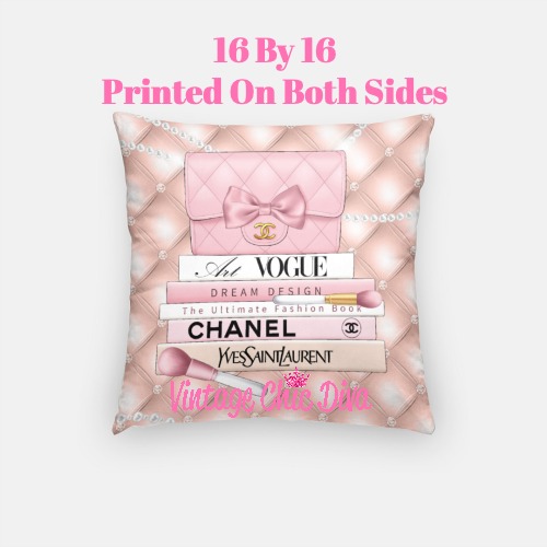 Blush Chanel Handbag Set4 Pillow Case-
