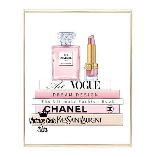 Luscious Rose Gold in Chanel Perfume Art Print