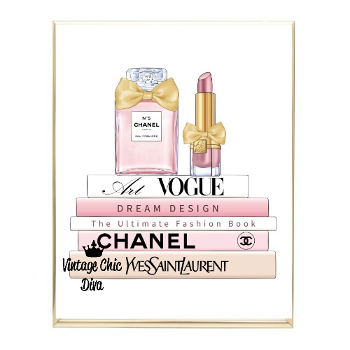 Blush Chanel Perfume Book Set3 Wh Bg-