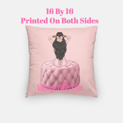 Blush Glam Fashion Girl12 Pillow Case-