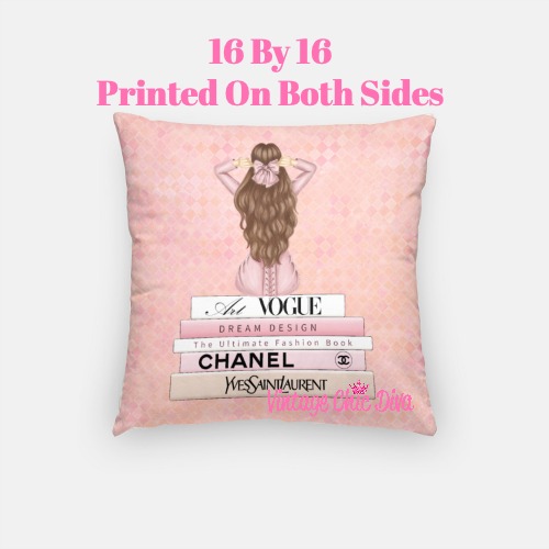 Blush Glam Fashion Girl13 Pillow Case-