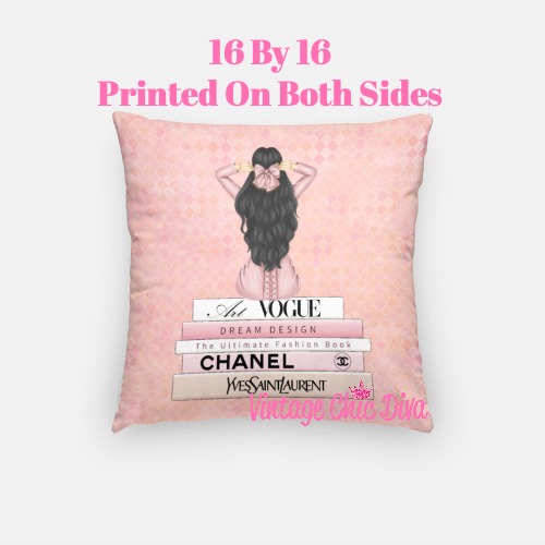 Blush Glam Fashion Girl14 Pillow Case-