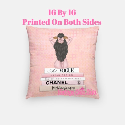 Blush Glam Fashion Girl16 Pillow Case-