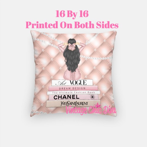 Blush Glam Fashion Girl18 Pillow Case-