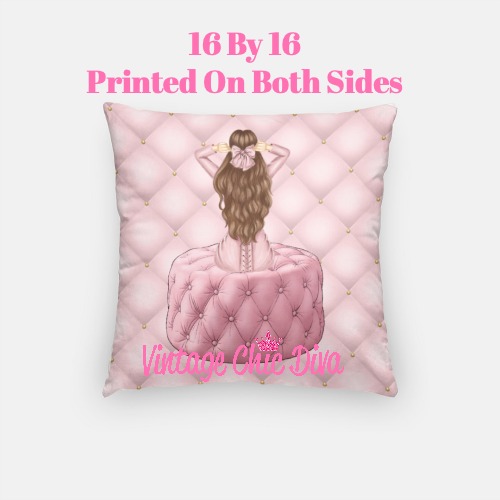 Blush Glam Fashion Girl1 Pillow Case-