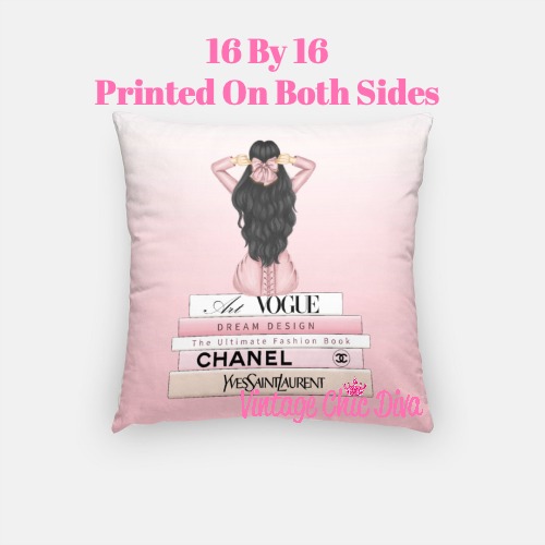 Blush Glam Fashion Girl22 Pillow Case-