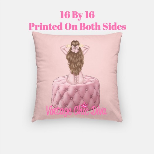 Blush Glam Fashion Girl9 Pillow Case-