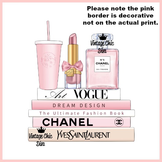 Chanel Perfume Starbucks Cup Fashion Wall Art Print