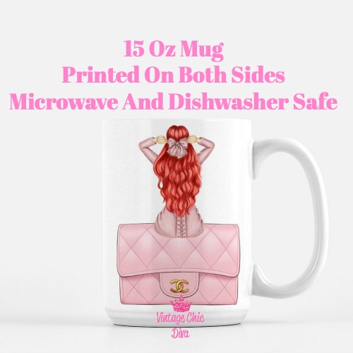 Blush Pink Fashion Girl14 Coffee Mug-