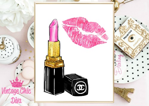 chanel pink mirror