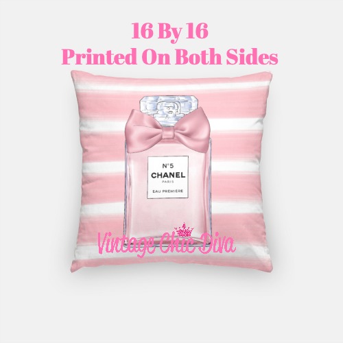 Chanel Perfume Fashion Pillow