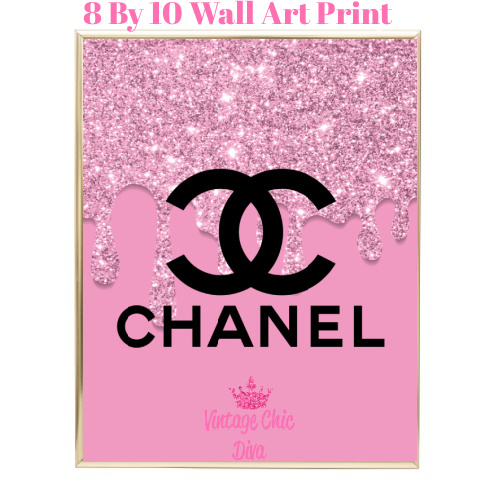 purple chanel wall art