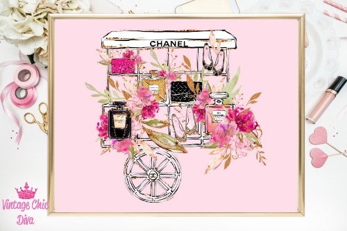 chanel wall art print chanel paper flower wall