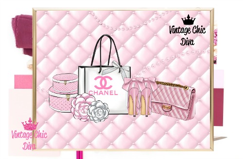 Chanel Paris Pink Set Pink Tufted Background-