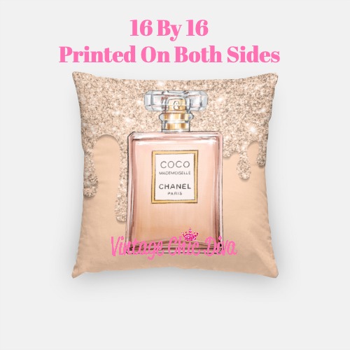 Chanel Perfume Fashion Pillow