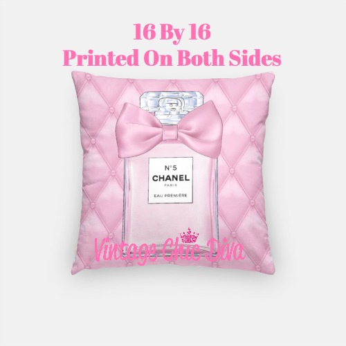 Chanel Perfume Fashion Pillow