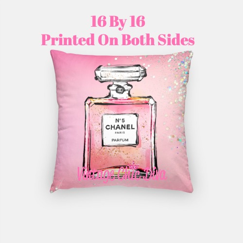 Chanel Perfume Fashion Pillow