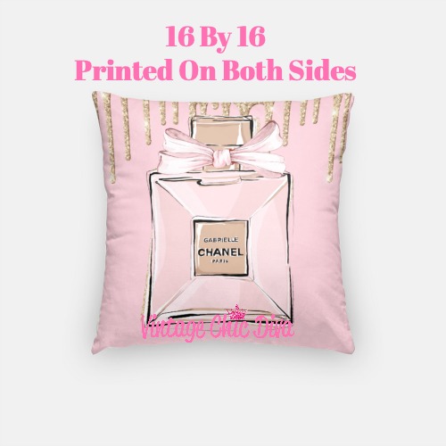 Chanel Perfume Fashion Pillow