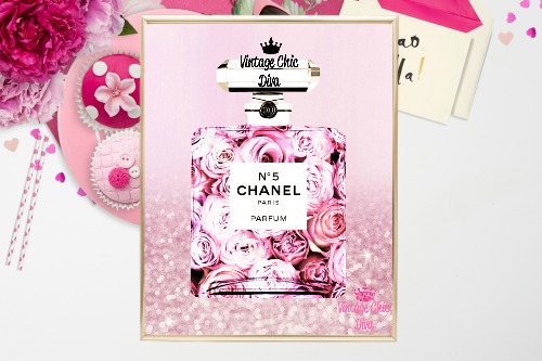 Pink Chanel No 5 Art Print