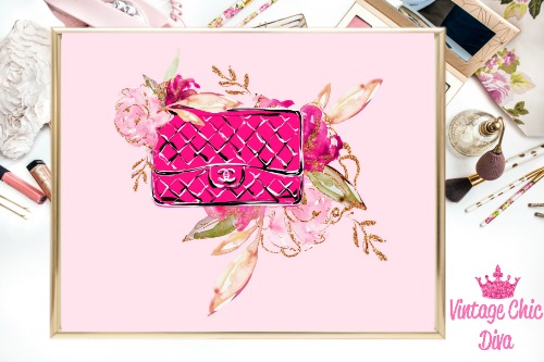 chanel wall art print chanel paper flower wall