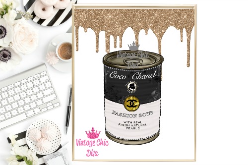 Coco Chanel Fashion Soup Fashion Wall Art Print