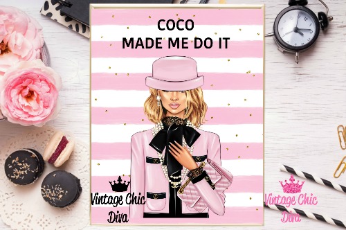 Coco Chanel Wall Art Set of 3 Fashion Prints Chanel Wall -  Denmark