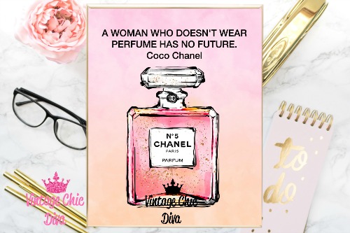 Coco Chanel Quote Fashion Wall Art Fashion Printable Art Set 