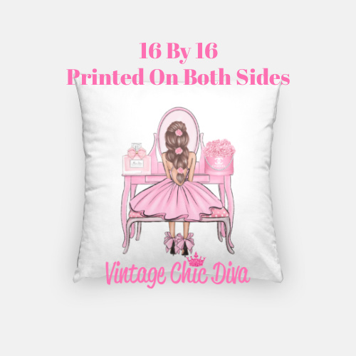 Flower Vanity Girl1 Pillow Case-