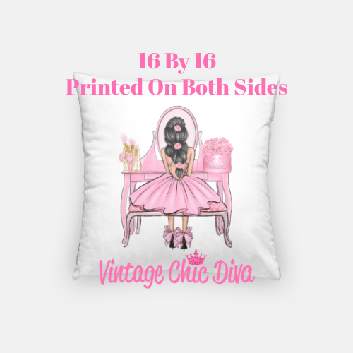 Flower Vanity Girl6 Pillow Case-