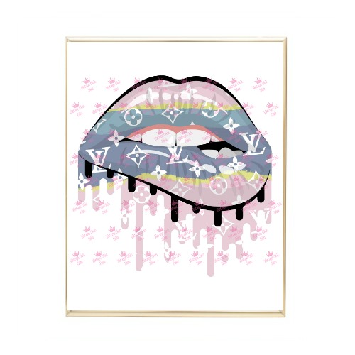 Louis Vuitton Lips Fashion Wall Art Print