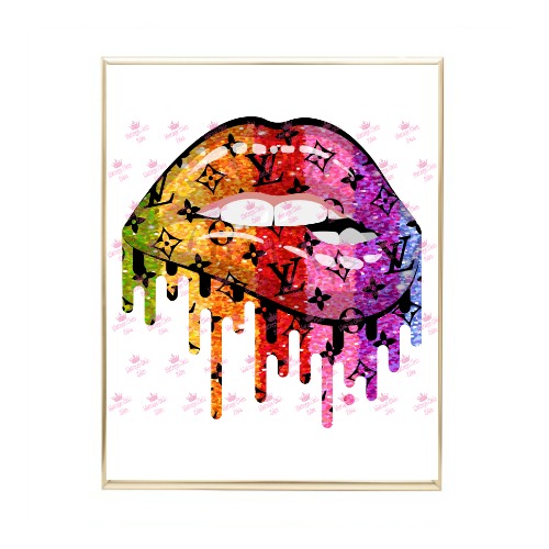 Louis Vuitton Lips Fashion Wall Art Print